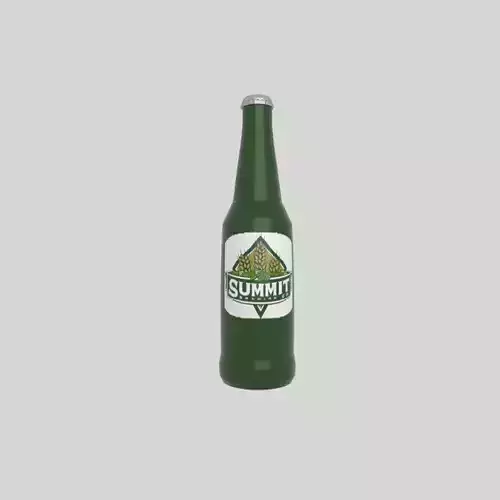Beer bottle Low-poly 3D model