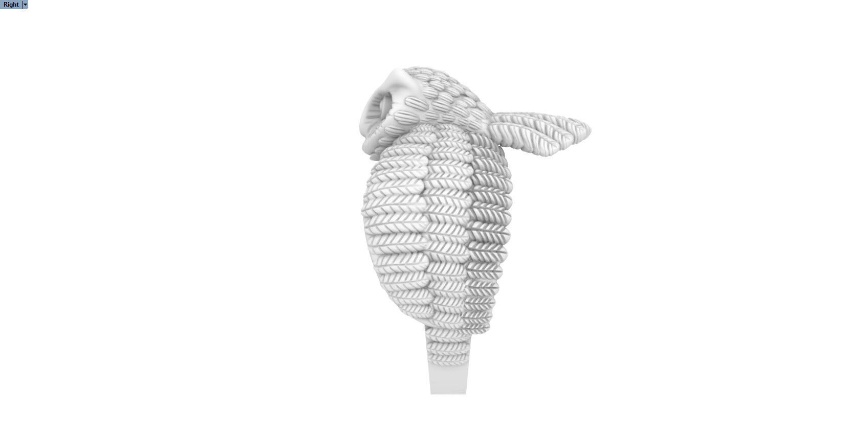 Owl hip hop Ring 3D print model_12