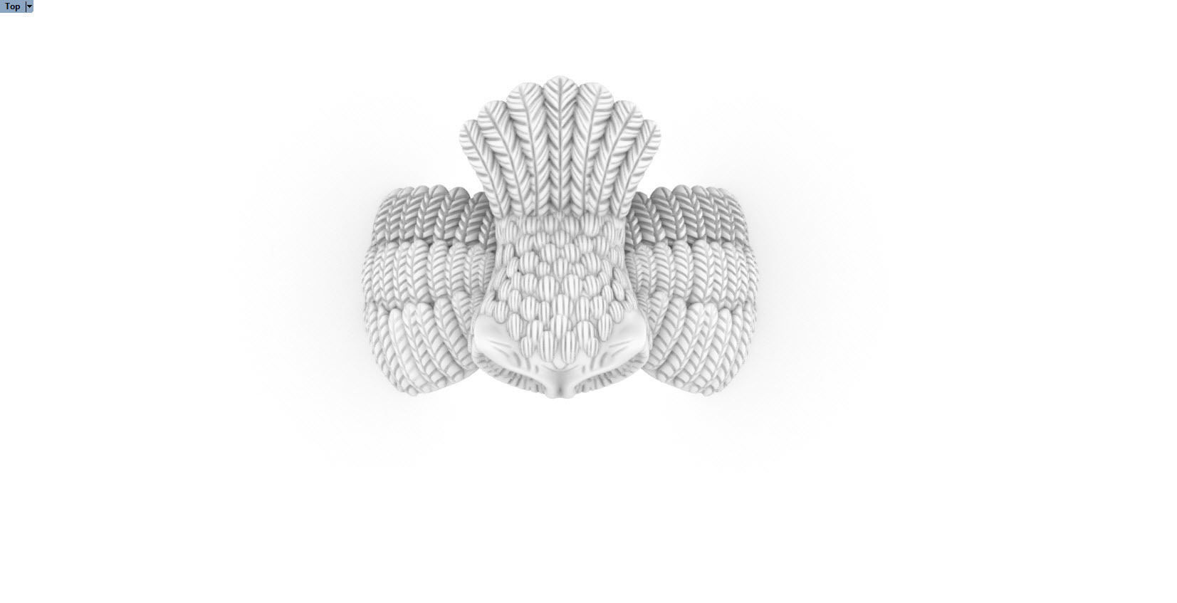 Owl hip hop Ring 3D print model_6