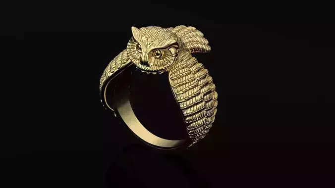 Owl hip hop Ring 