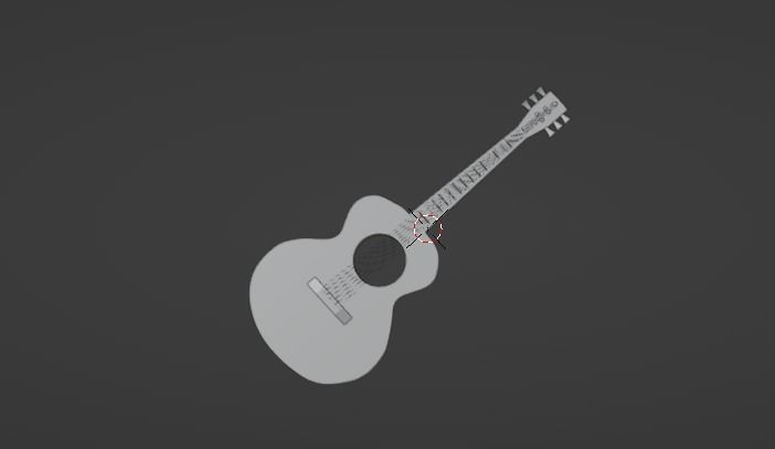 Realistic Guitar acoustic Free 3D model_3