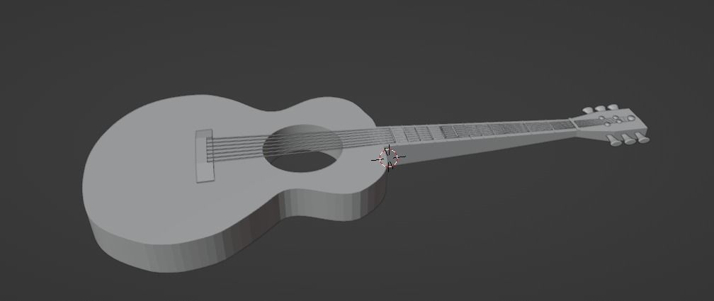 Realistic Guitar acoustic Free 3D model_4