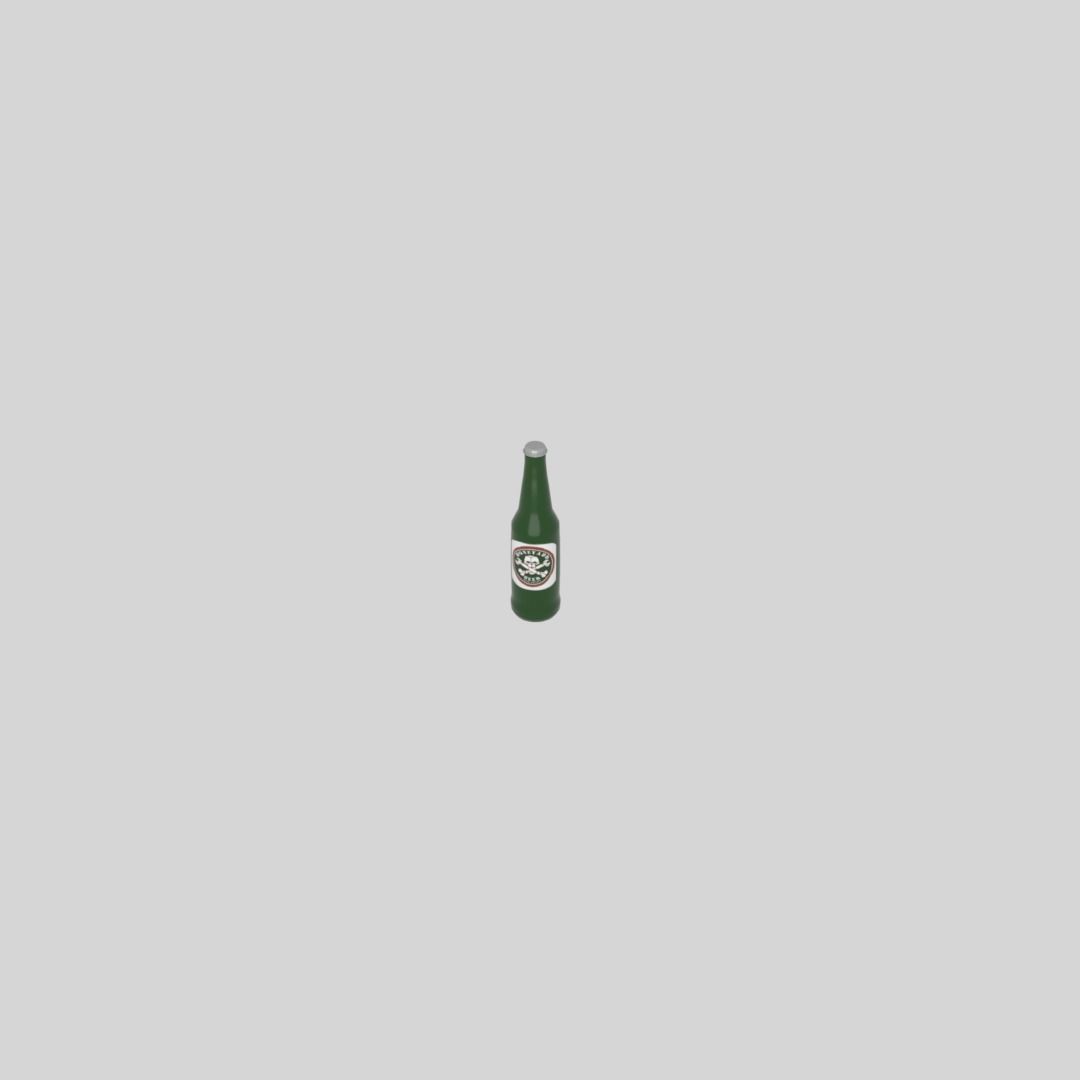 Beer bottle Low-poly 3D model_15