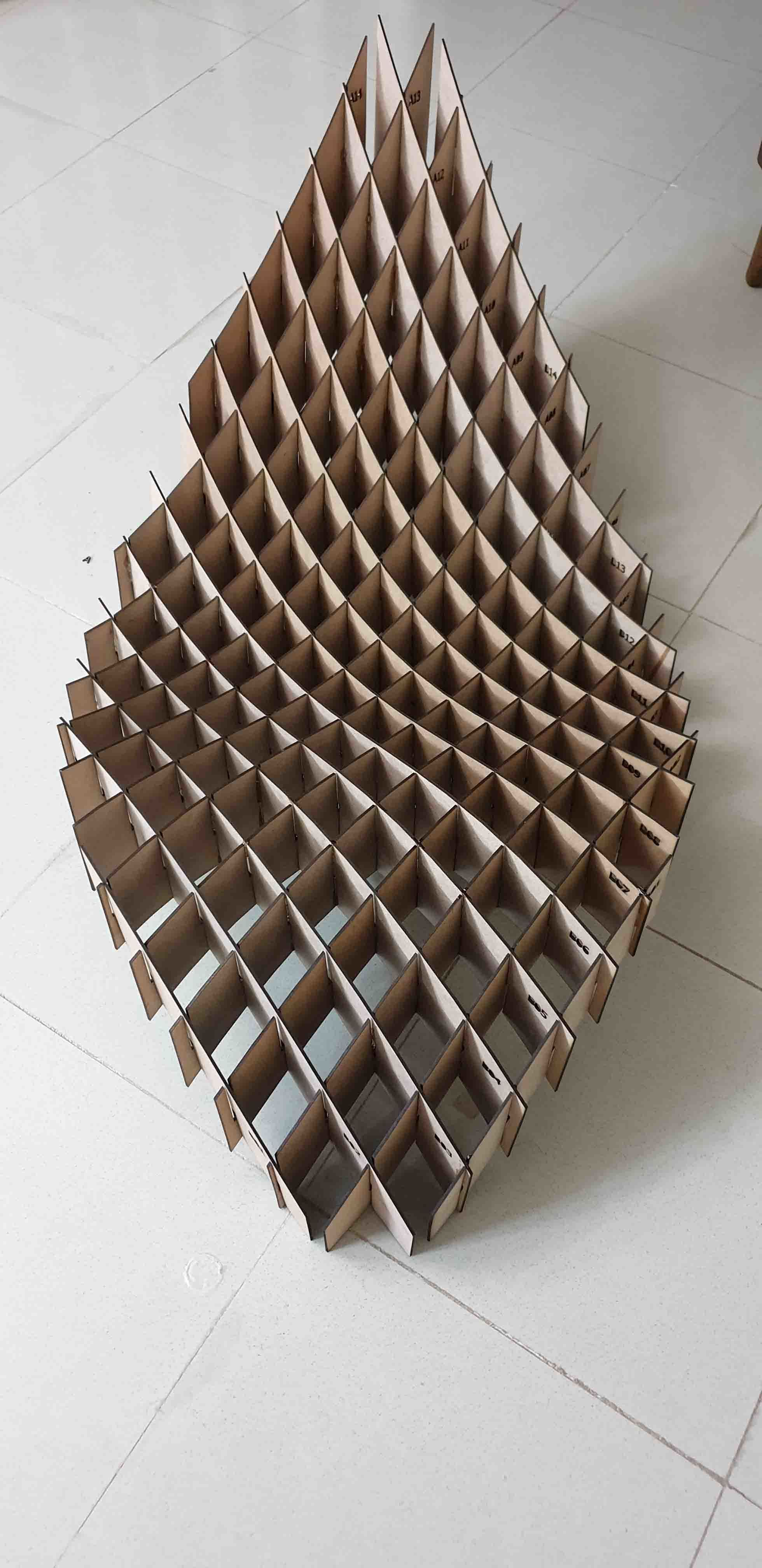 Parametric MDF Chair for CNC or Laser 3mm 3D print model_4