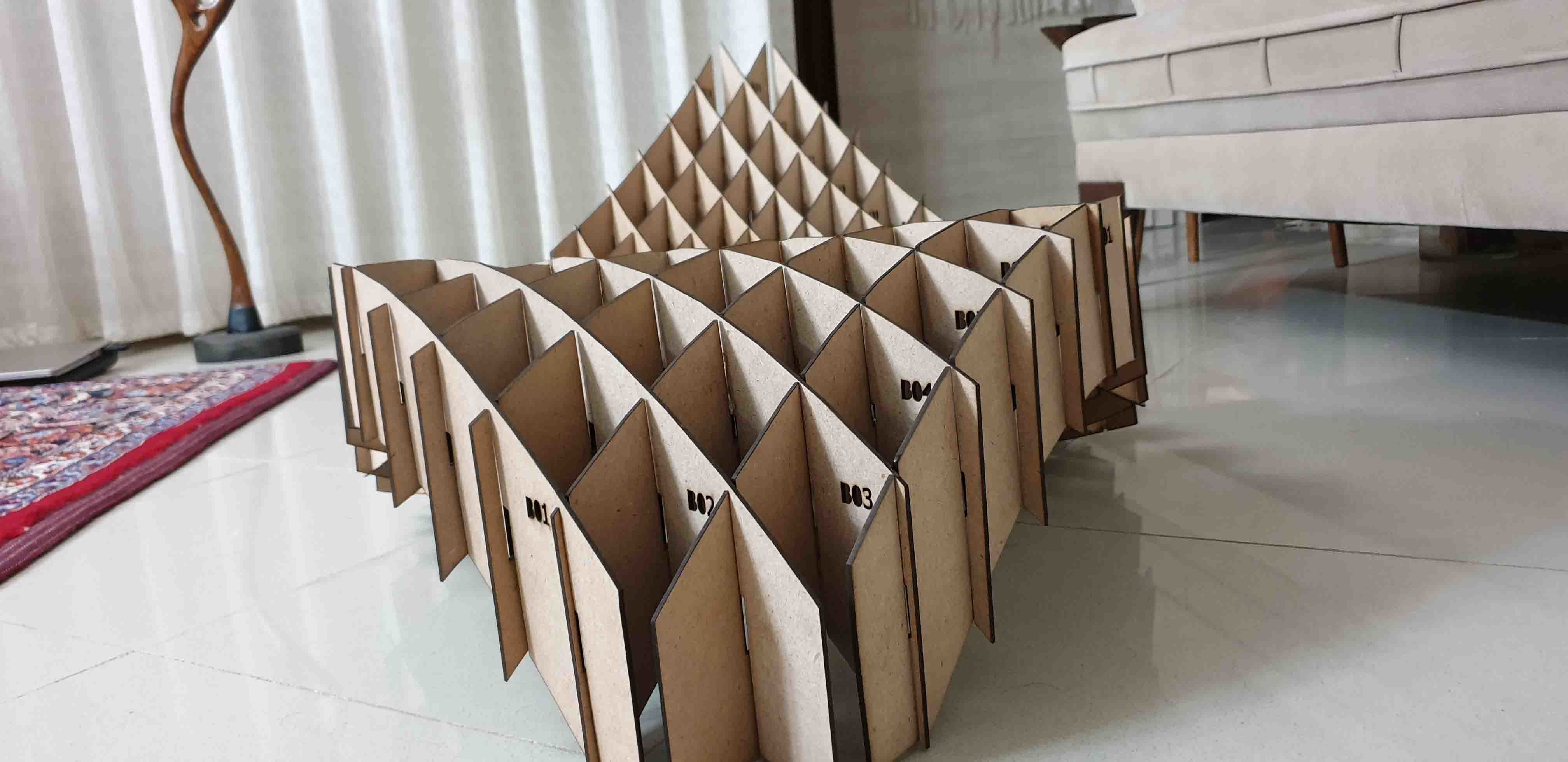 Parametric MDF Chair for CNC or Laser 3mm 3D print model_5