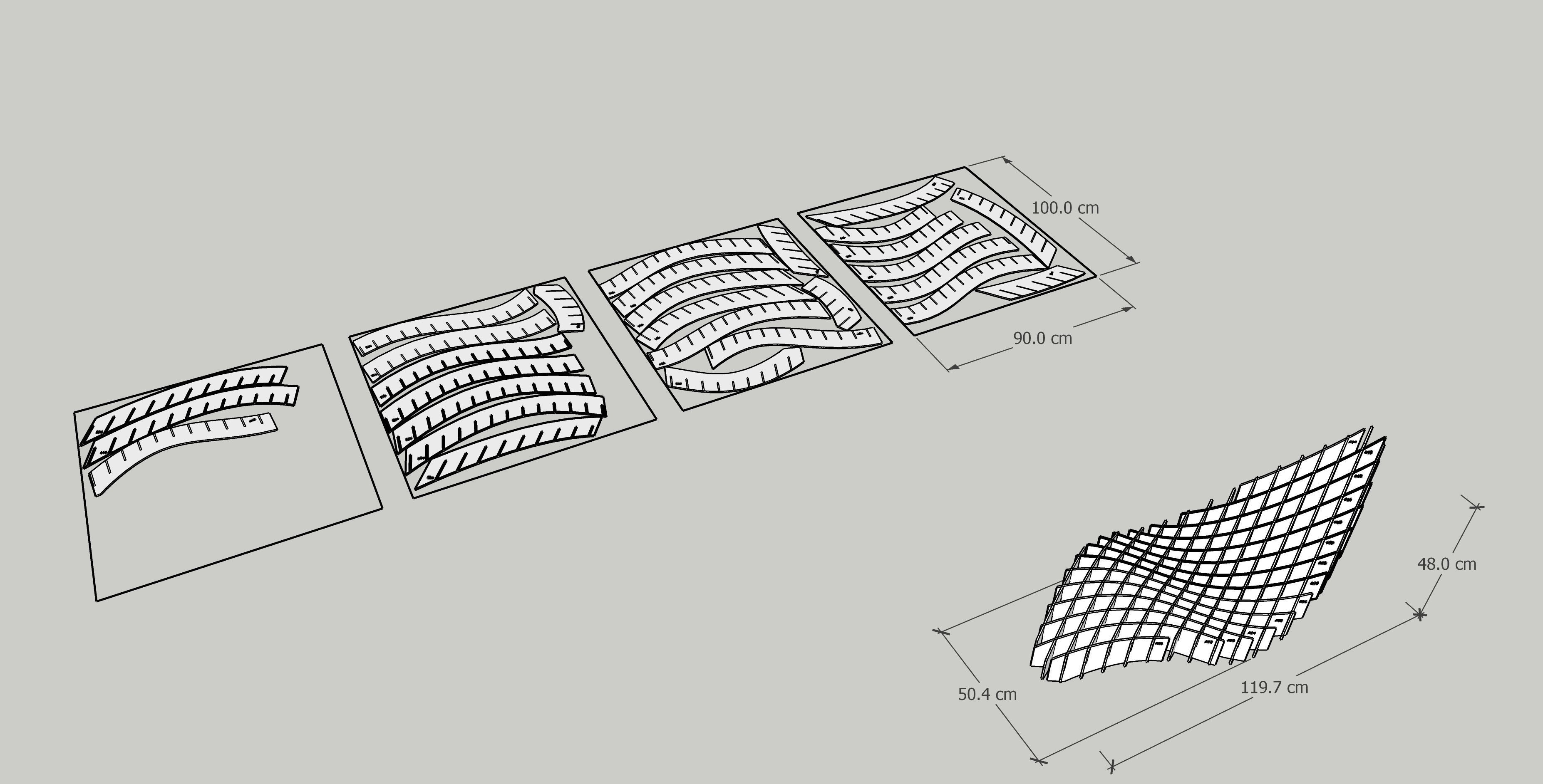 Parametric MDF Chair for CNC or Laser 3mm 3D print model_9