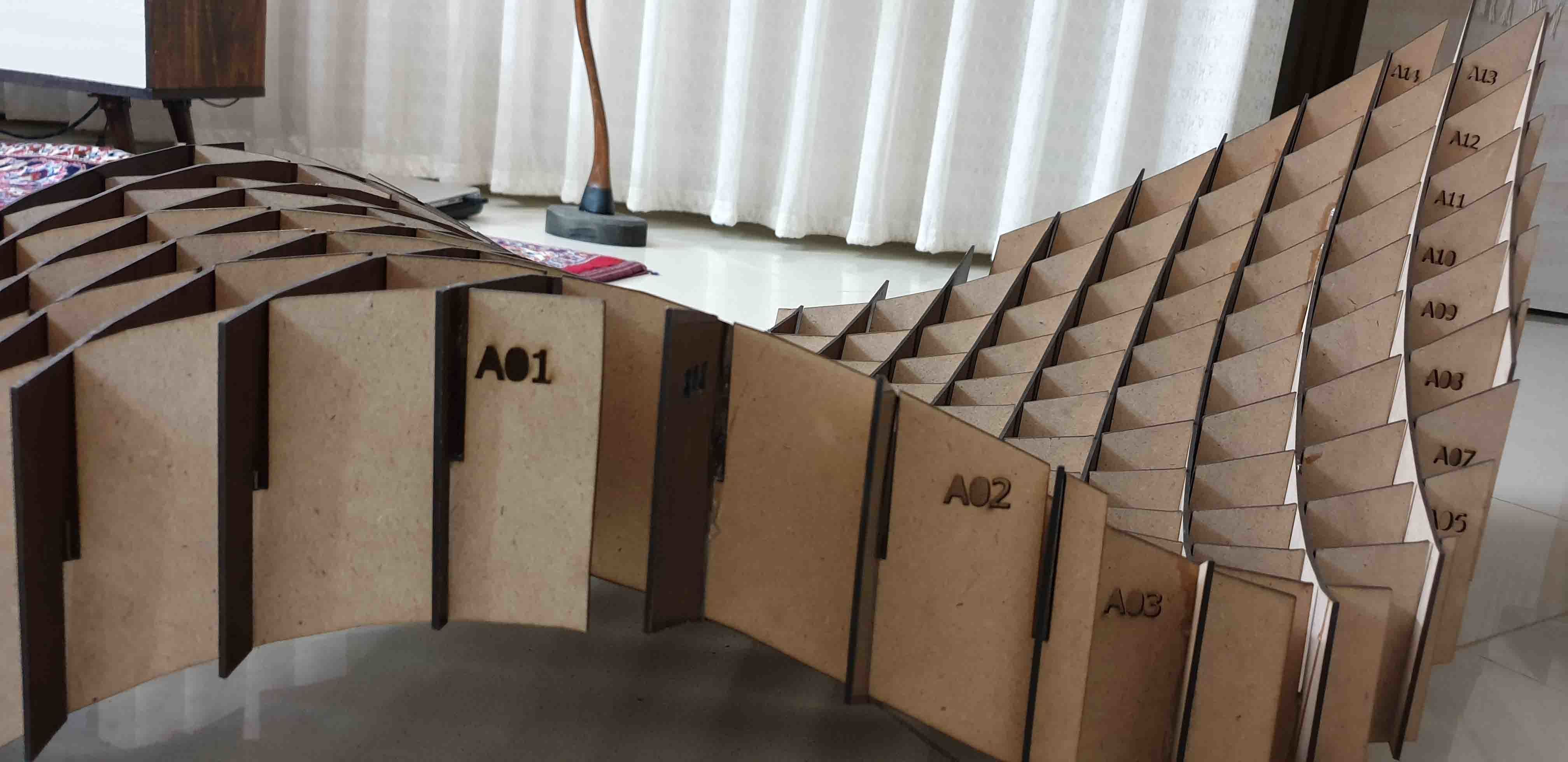 Parametric MDF Chair for CNC or Laser 3mm 3D print model_2