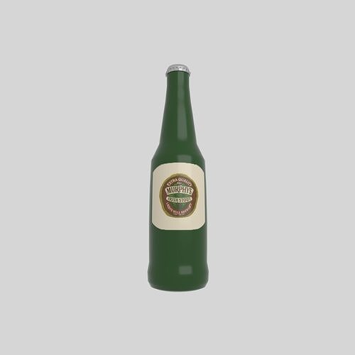 Beer bottle Low-poly 3D model