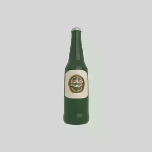 Beer bottle Low-poly 3D model