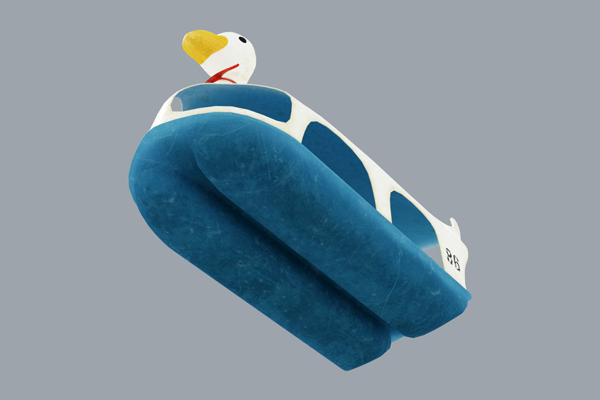 Duck paddle boat 3D model_8