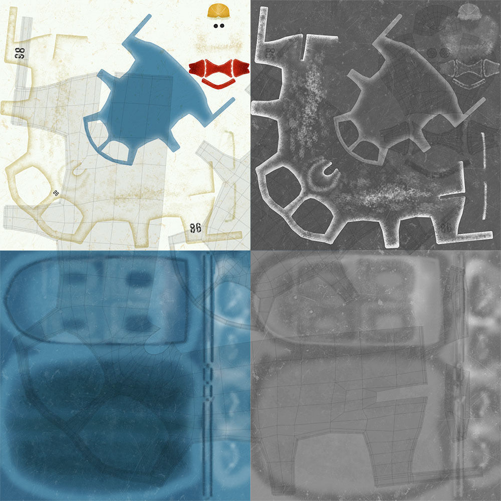 Duck paddle boat 3D model_12