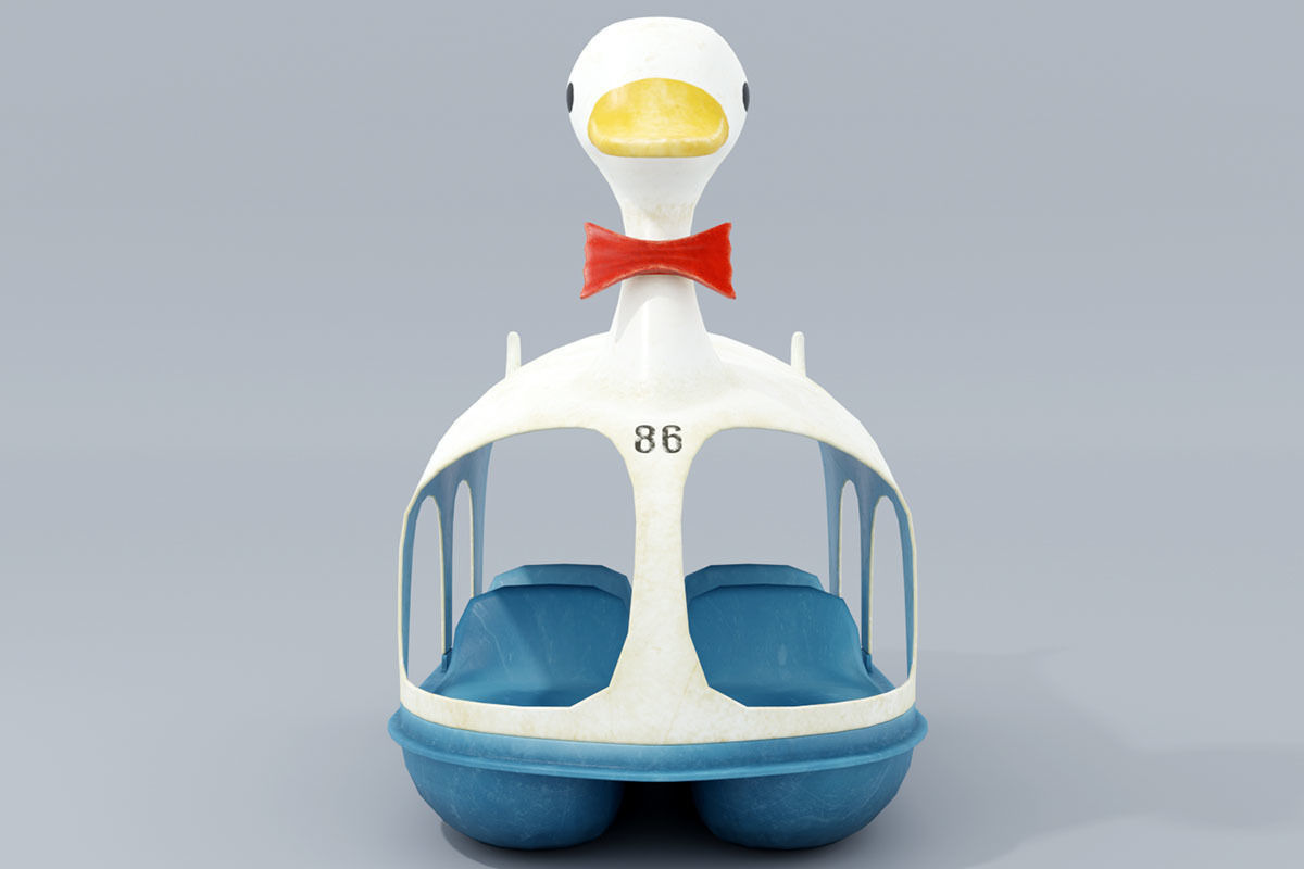Duck paddle boat 3D model_5