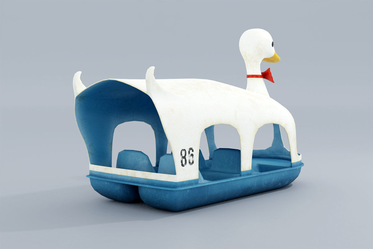 Duck paddle boat 3D model_7