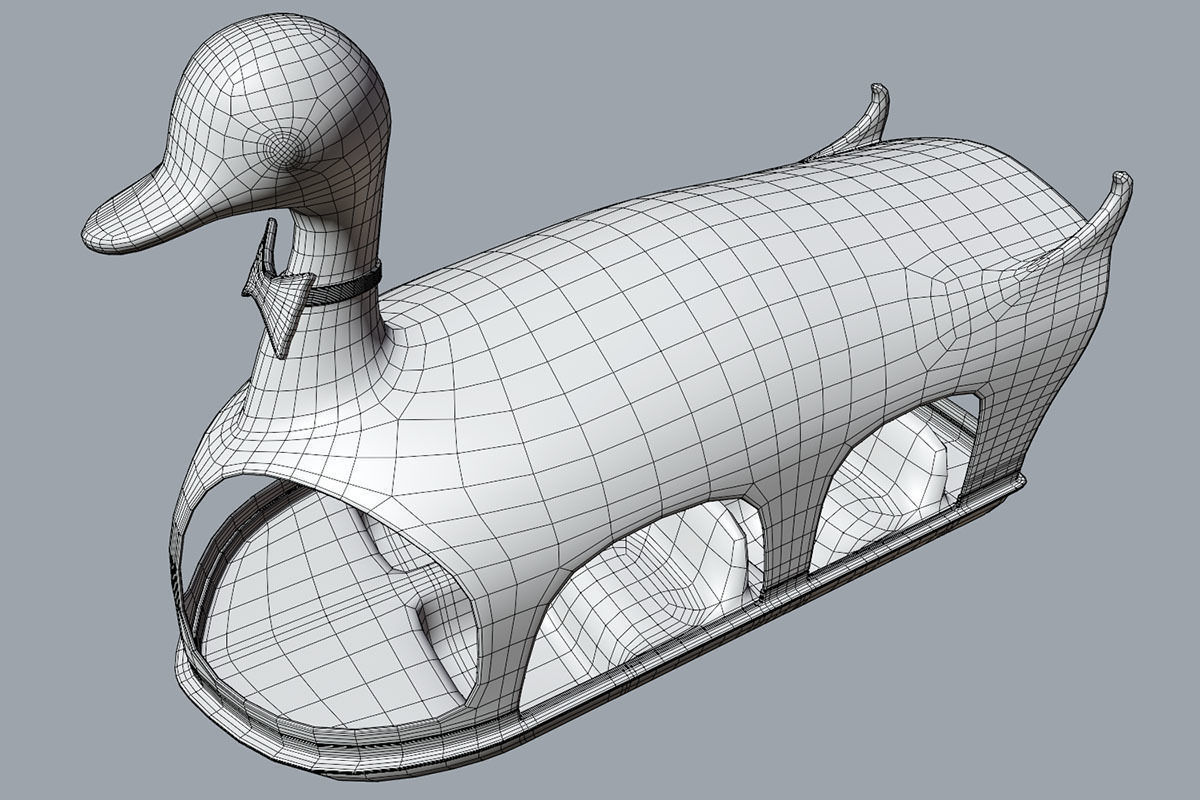 Duck paddle boat 3D model_11