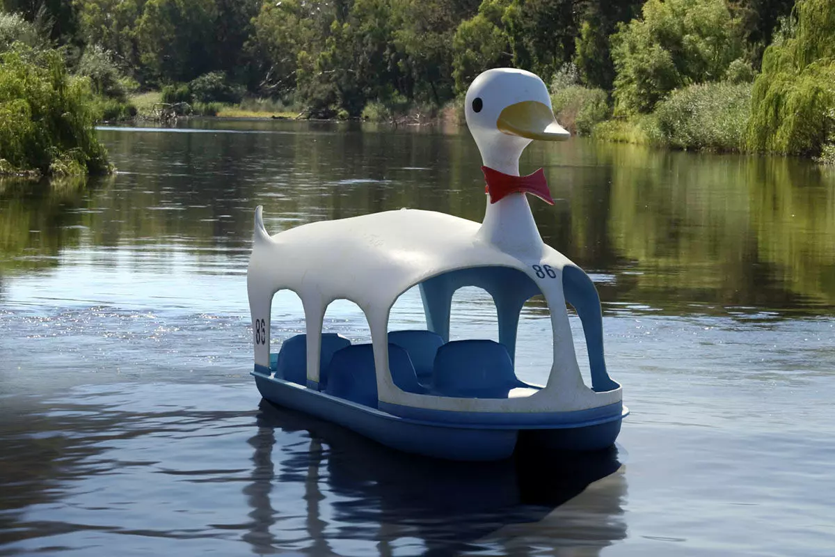 Duck paddle boat 3D model_0