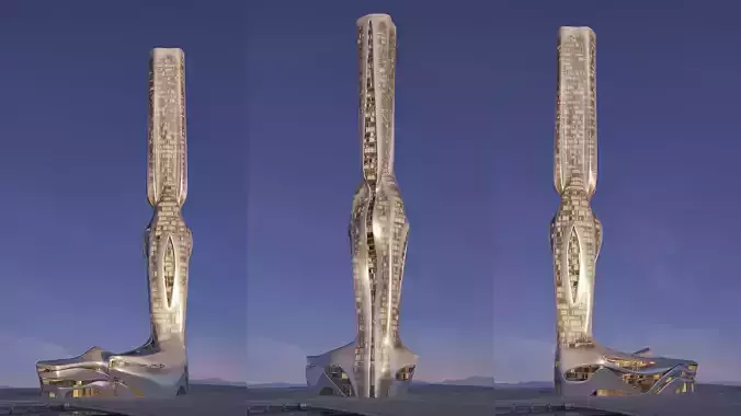 Futuristic building 41 3D model