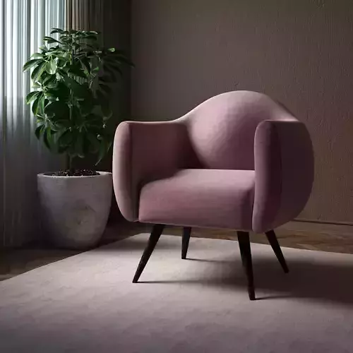 Pink Armchair 3D model