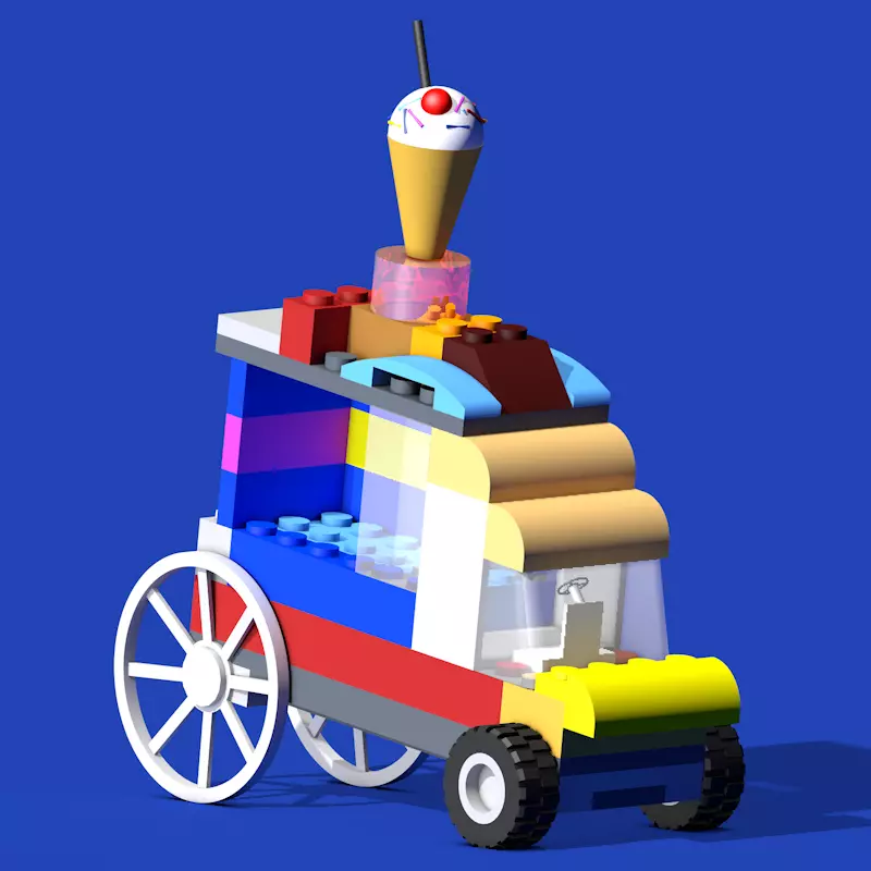 Lego Ice-Cream Truck 3D model_0