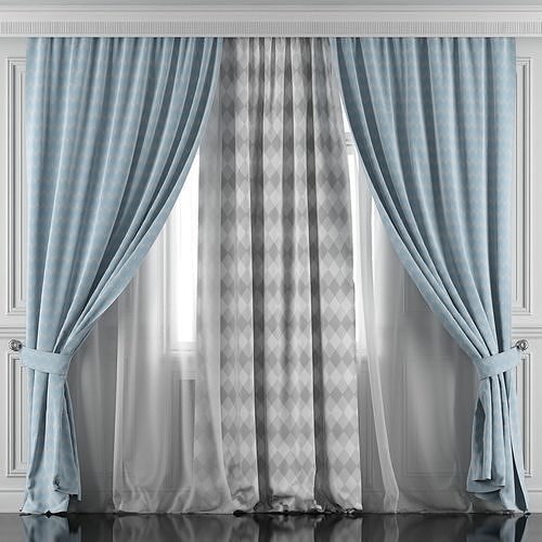 Curtain Set 418 3D model