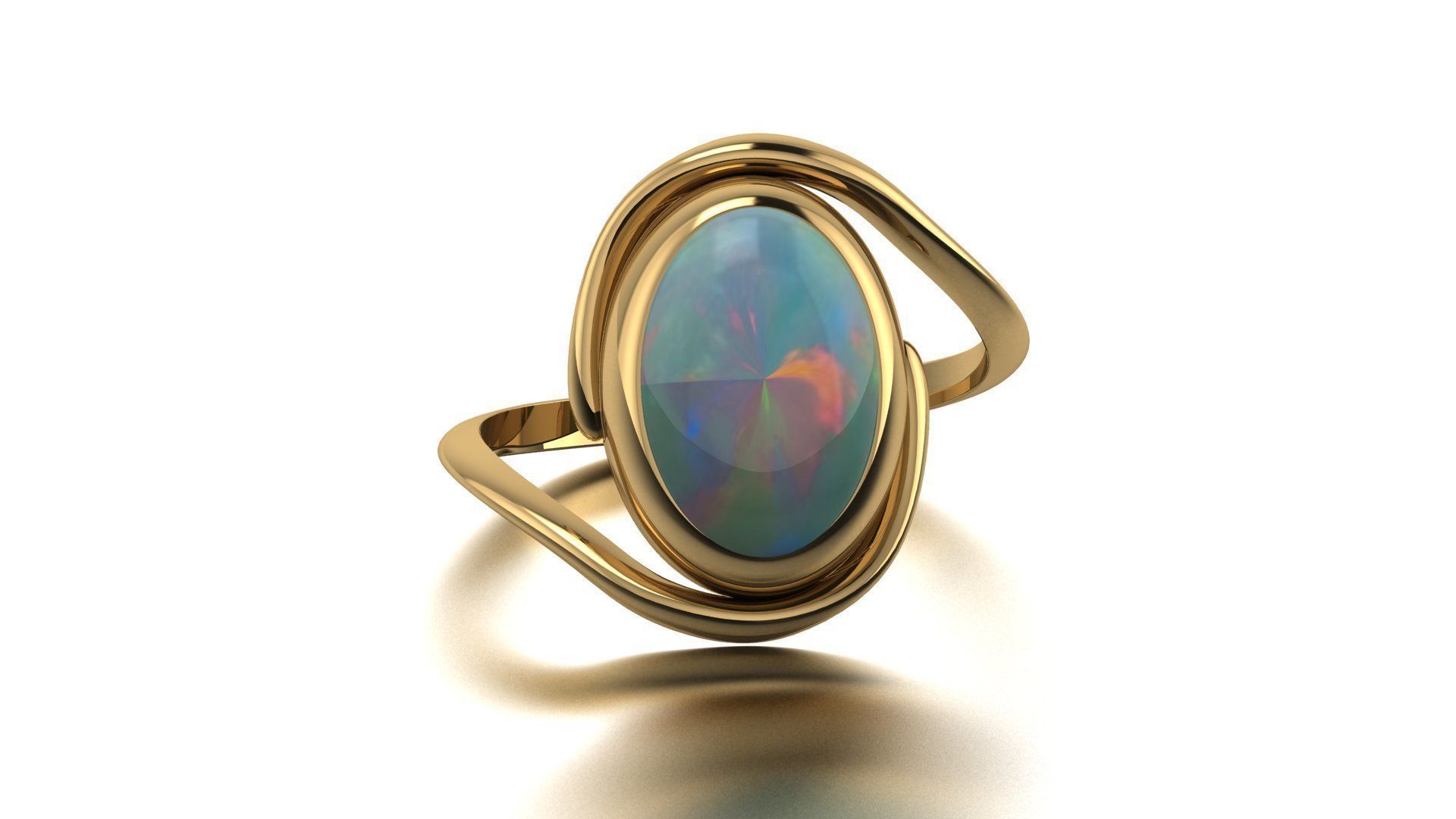 Opal ring 1 3D print model_2