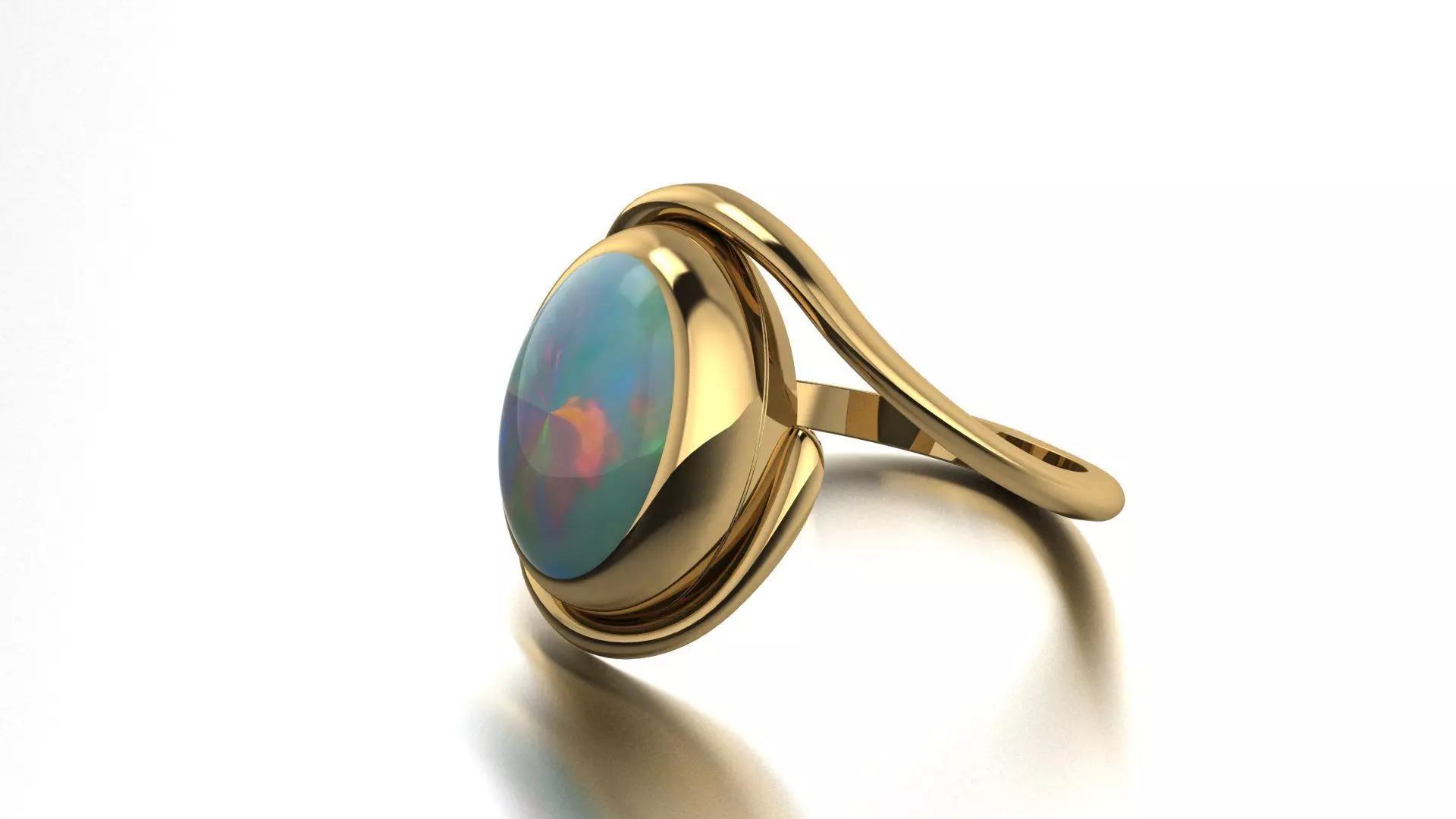 Opal ring 1 3D print model_0