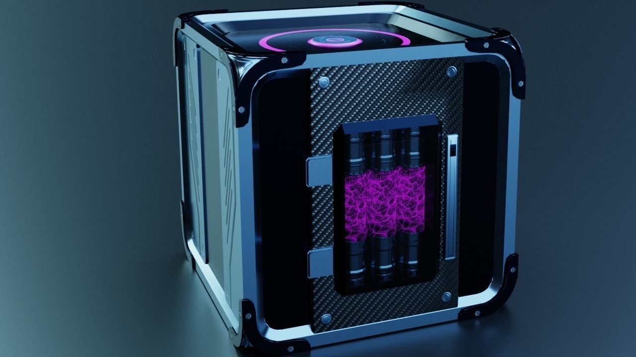 Game ready sci-fi crate Low-poly 3D model_4