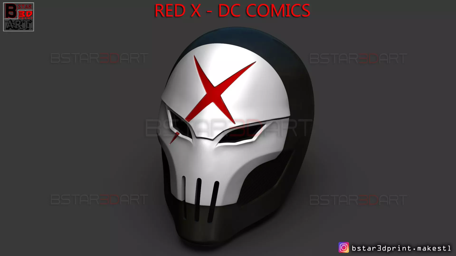 Red X Helmet - DC comics 3D print model