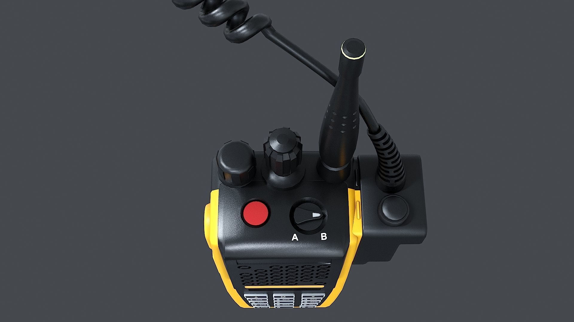 2 Way Radio  for FIRE  EMS 3D model_9