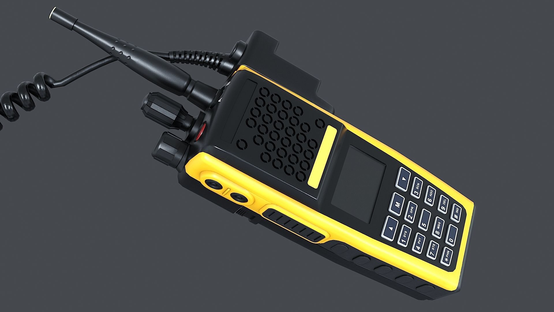 2 Way Radio  for FIRE  EMS 3D model_2