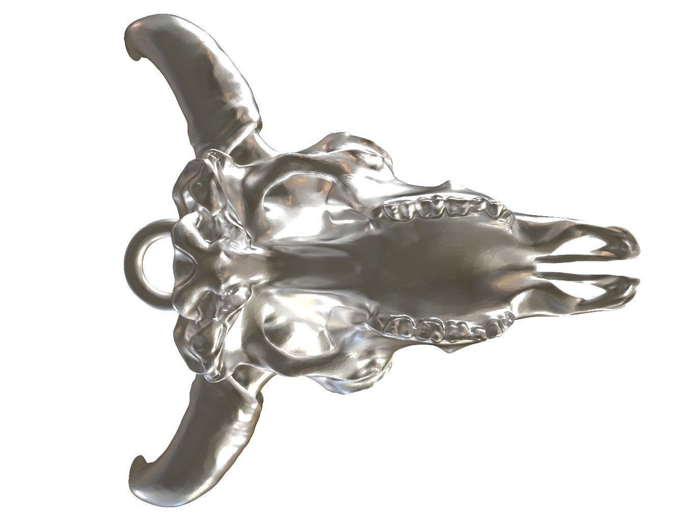 Cranium Charm Bison 3D print model_4