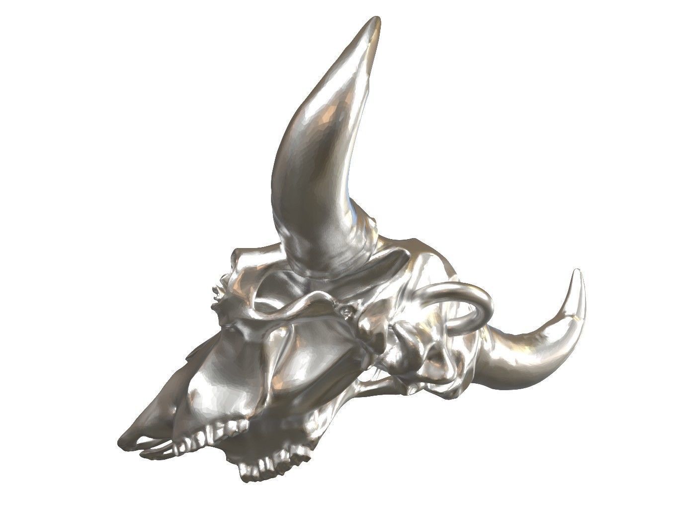 Cranium Charm Bison 3D print model_7