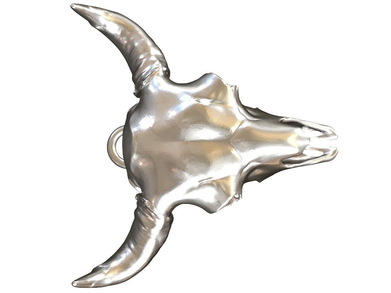 Cranium Charm Bison 3D print model_3