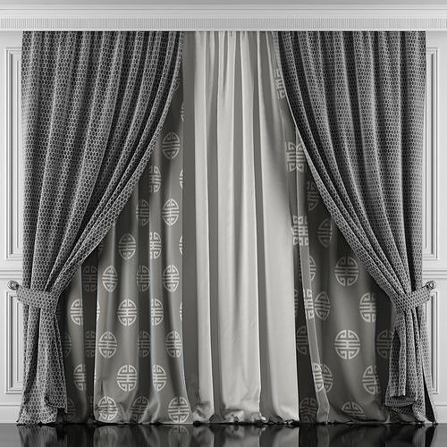 Curtain Set 440 3D model