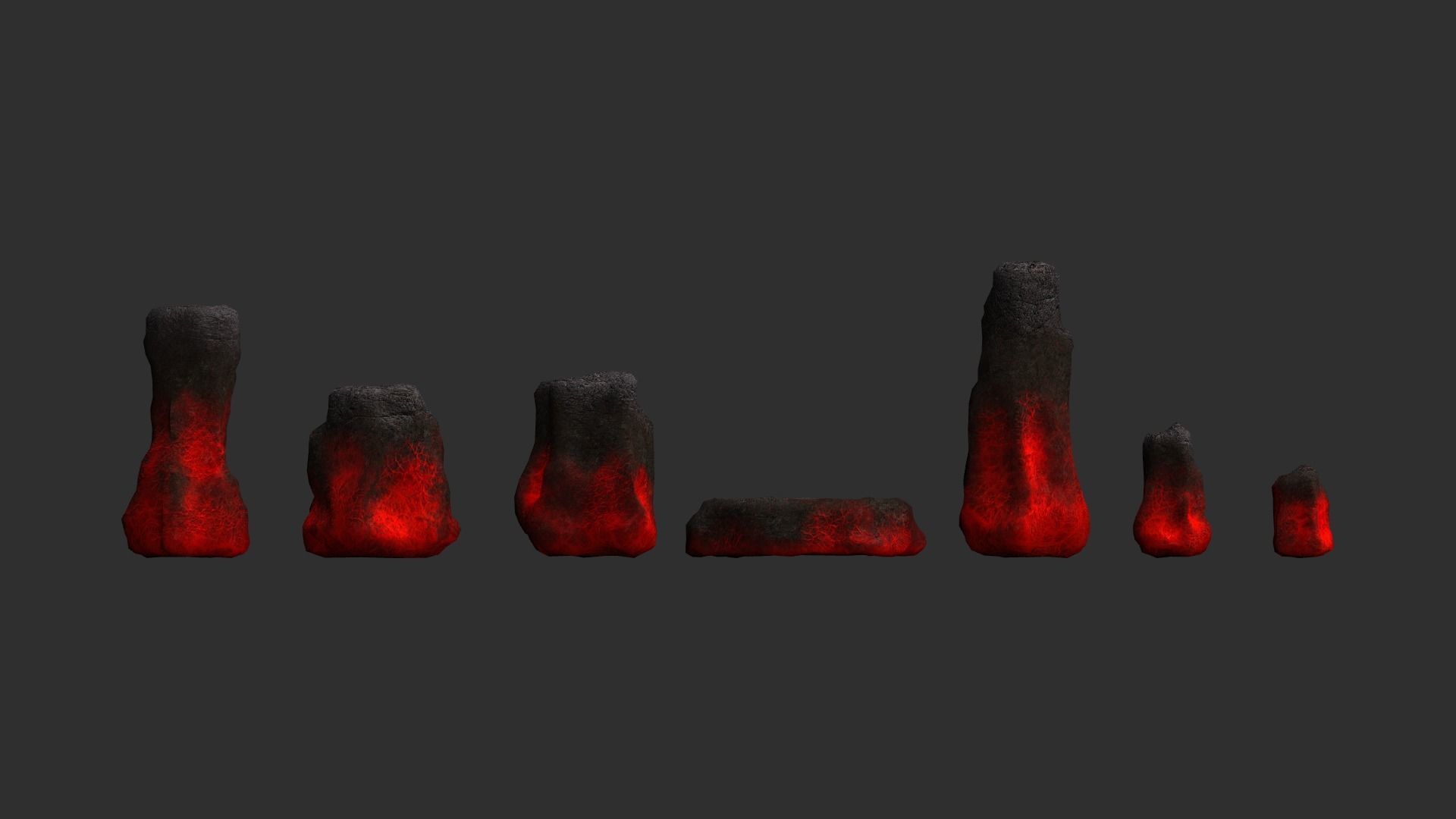 Rock Set 05 - Lava 3D model_4