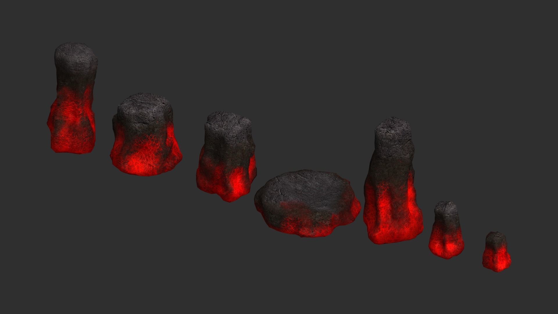 Rock Set 05 - Lava 3D model_2