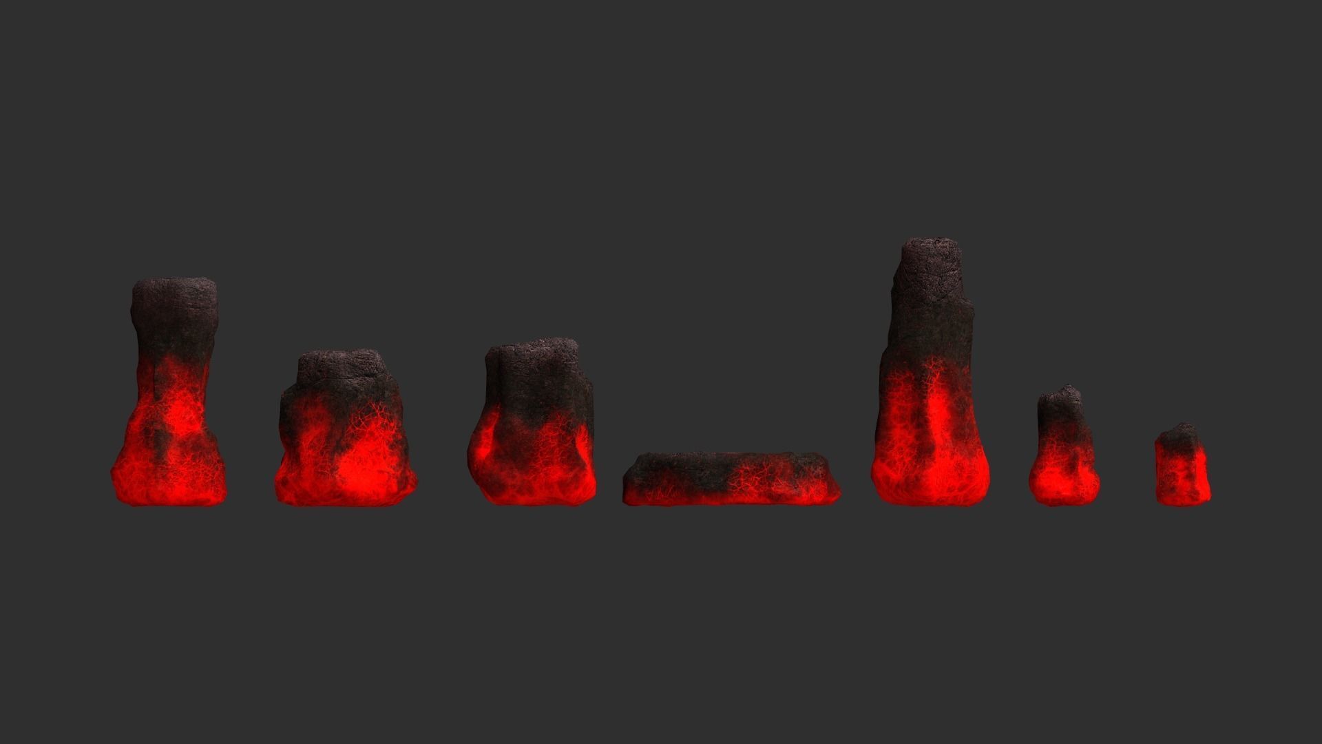 Rock Set 05 - Lava 3D model_5