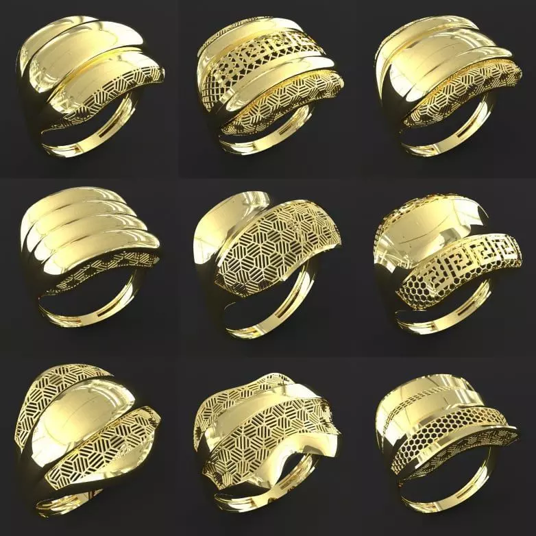 new rings lux designe ring 3D print model