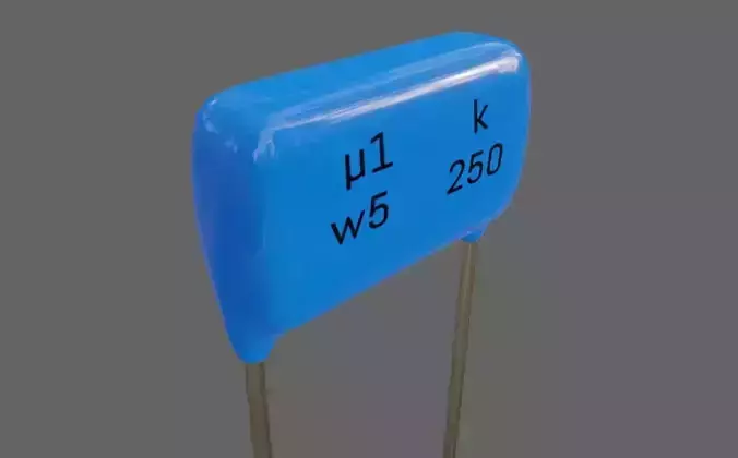 Polyester Capacitor - Electronic parts Low-poly 3D model