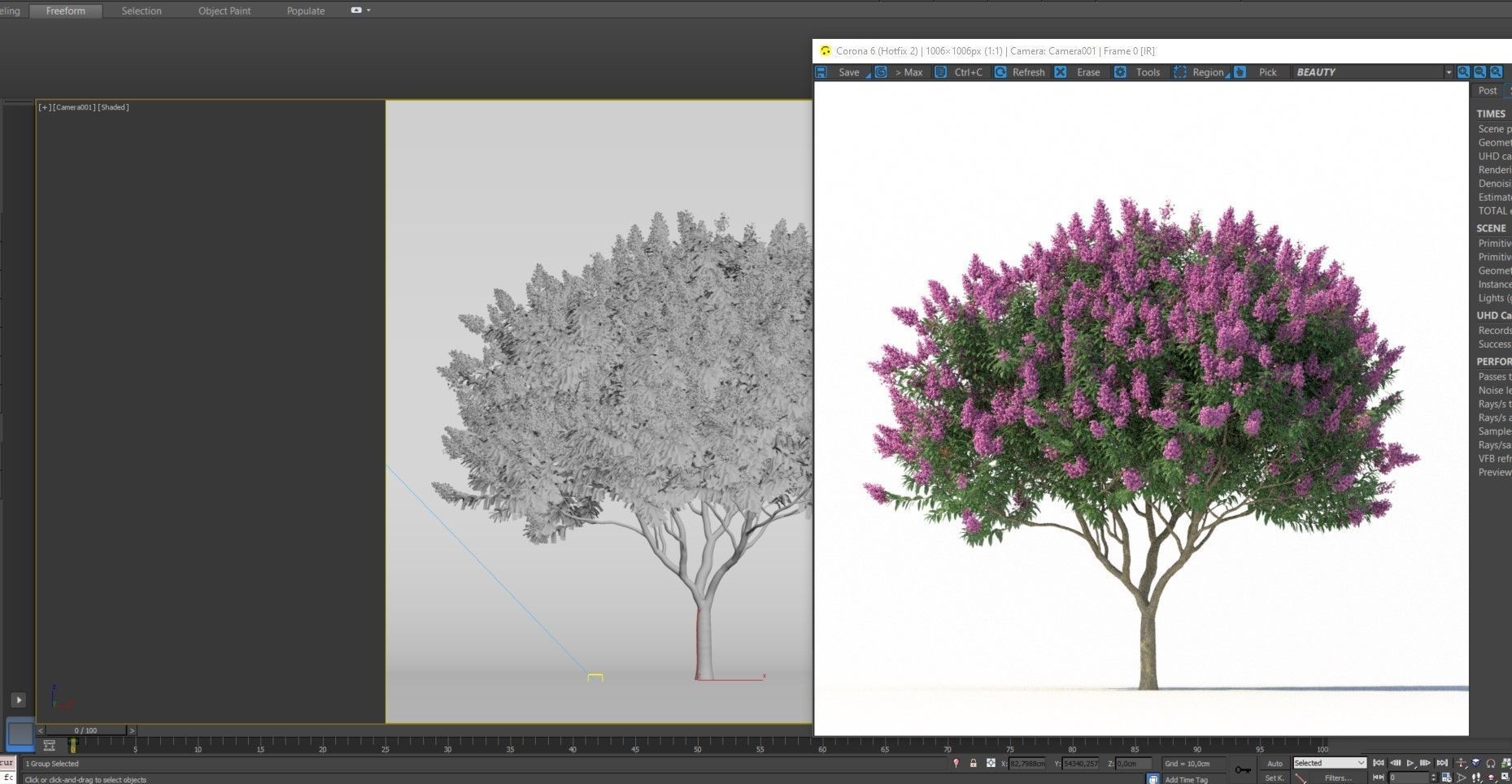 Crape myrtle No 2 with flowers 3D model_10