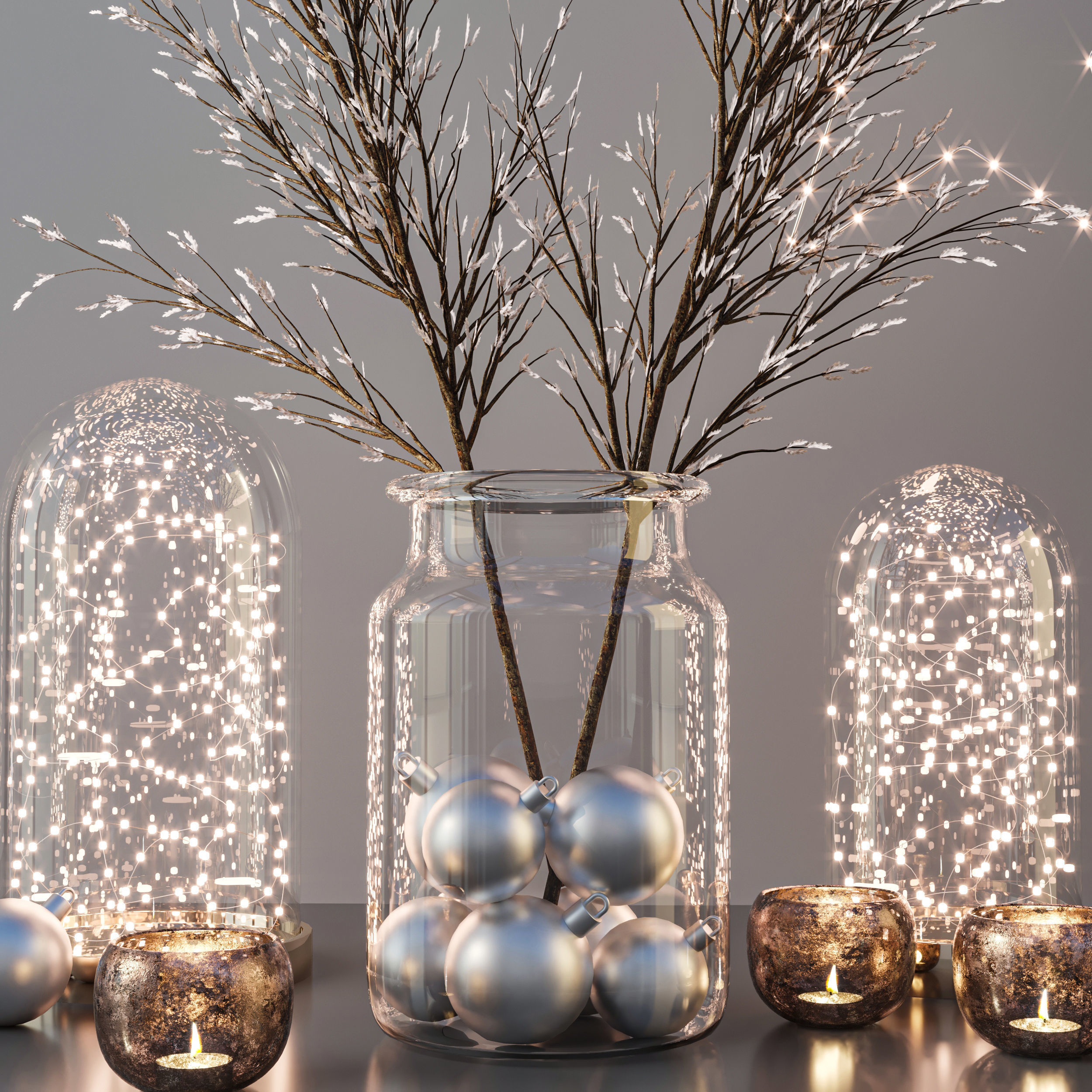 Christmas Decoration Set 3D model_3