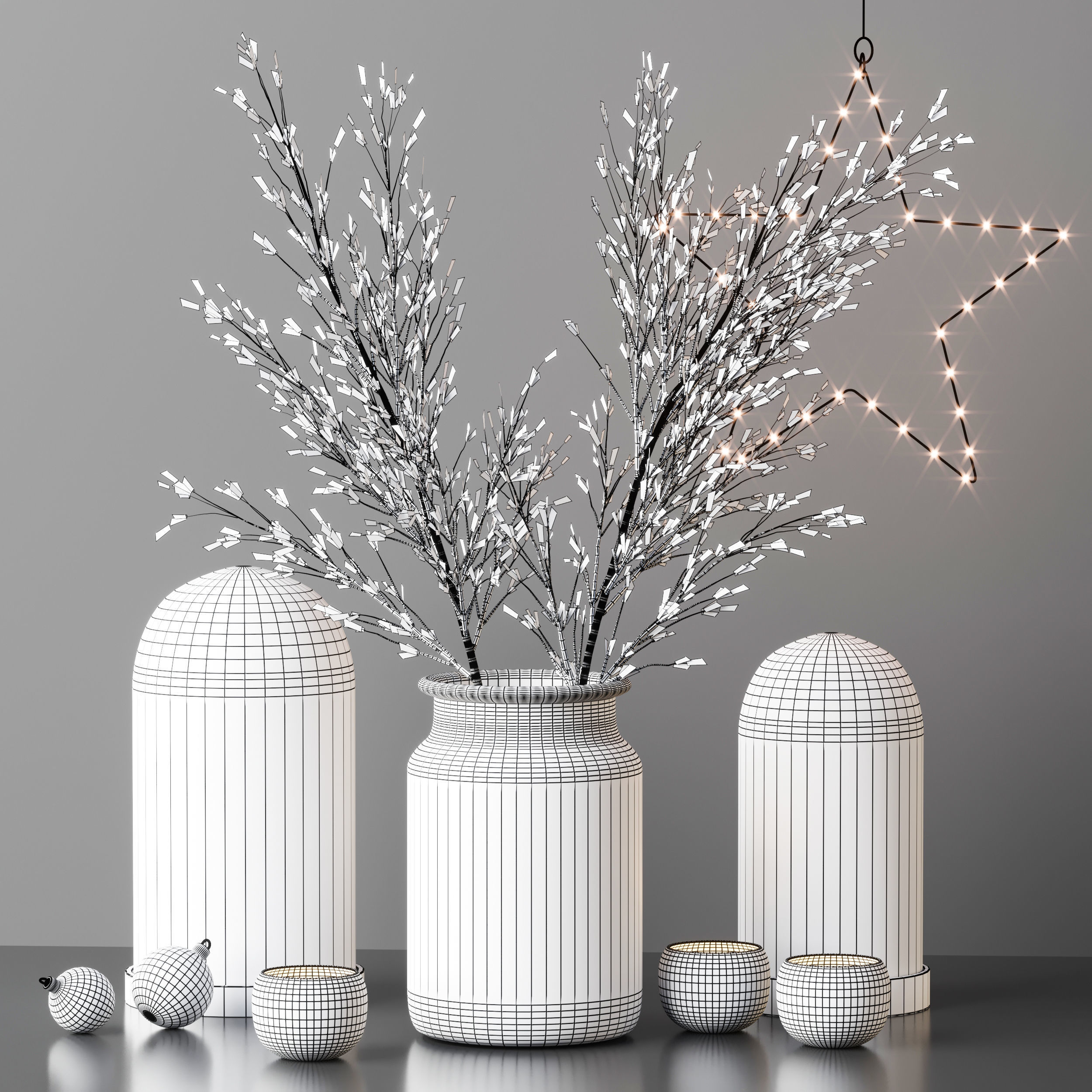 Christmas Decoration Set 3D model_4