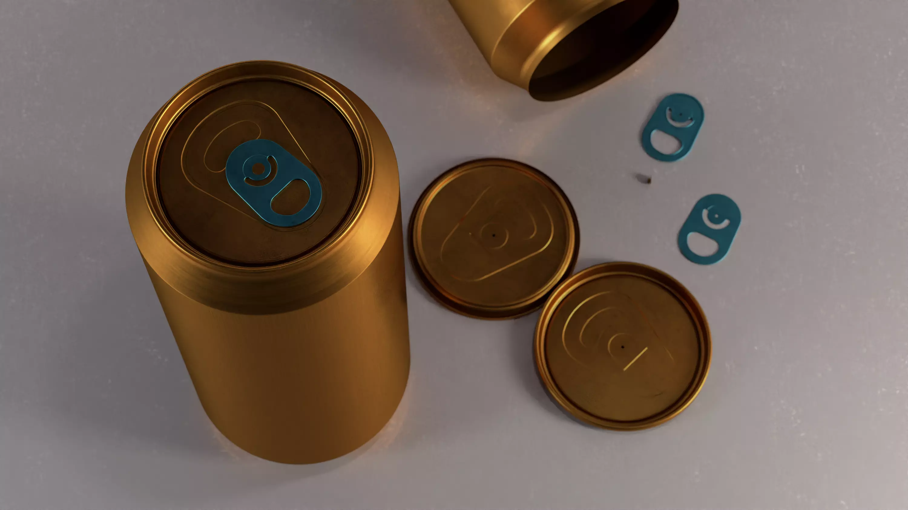 Beverage can low and high poly - 473 cm3 Low-poly 3D model_0