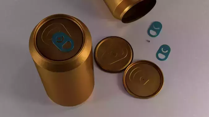 Beverage can low and high poly - 473 cm3