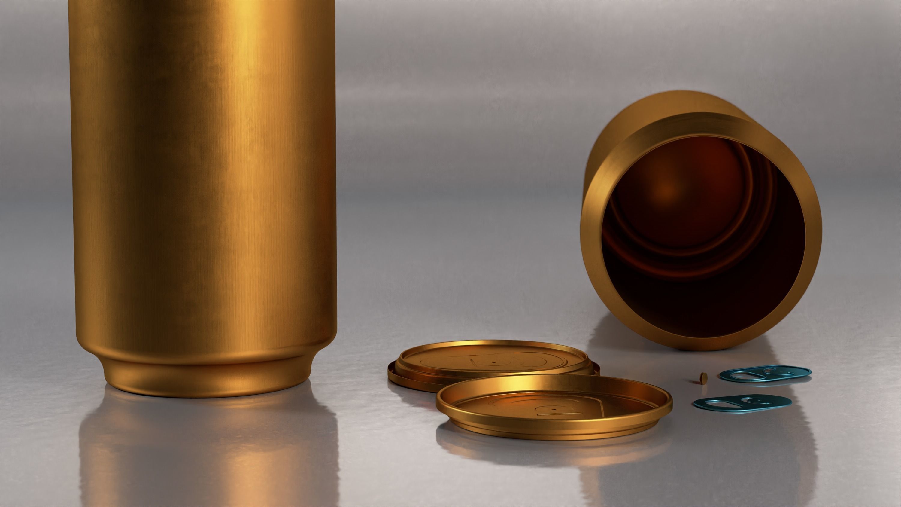 Beverage can low and high poly - 473 cm3 Low-poly 3D model_6