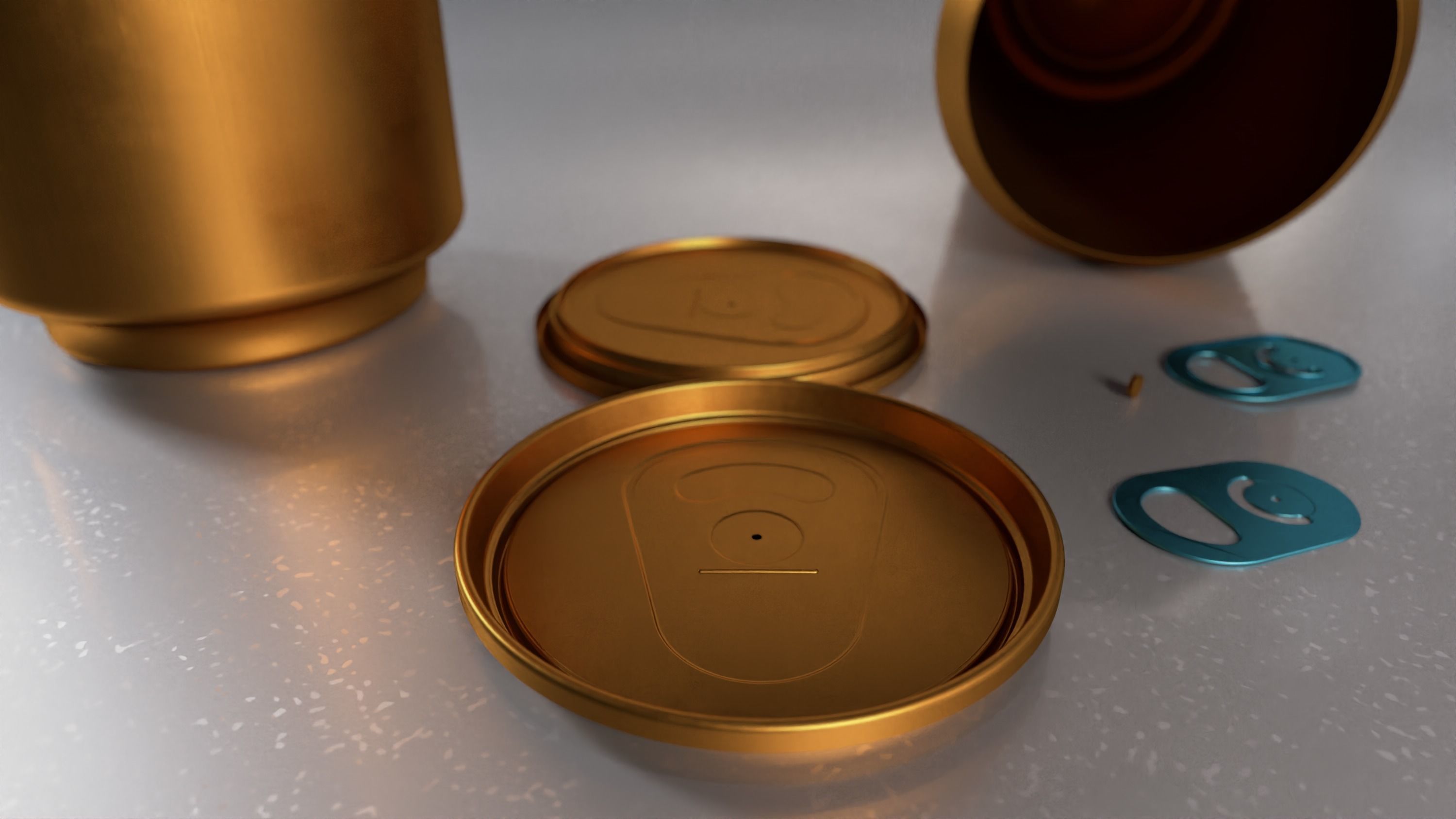 Beverage can low and high poly - 473 cm3 Low-poly 3D model_3