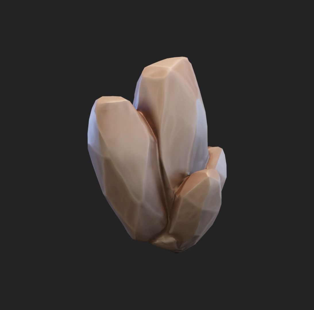 Stylized rocks Low-poly 3D model_9