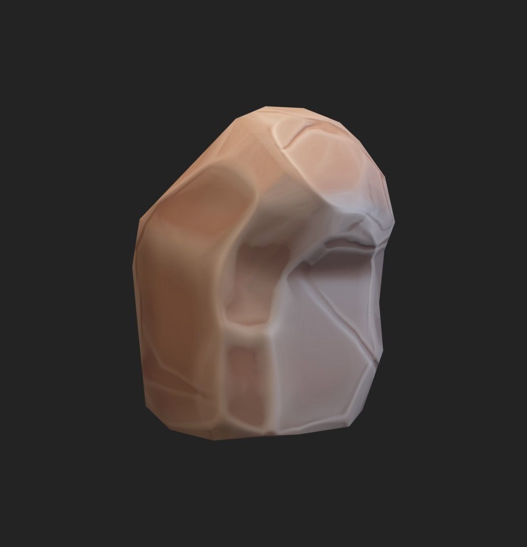 Stylized rocks Low-poly 3D model_7