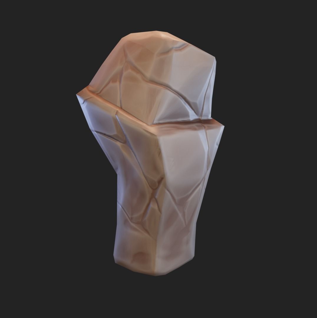 Stylized rocks Low-poly 3D model_17