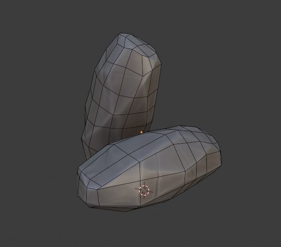 Stylized rocks Low-poly 3D model_6
