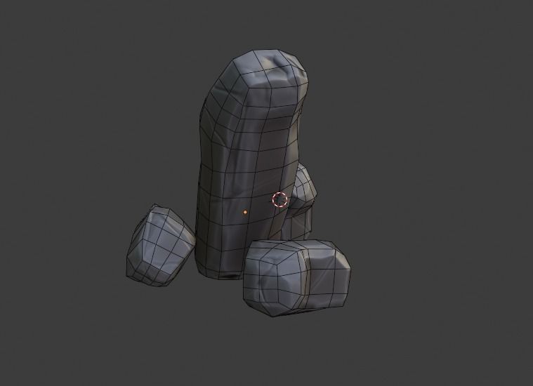 Stylized rocks Low-poly 3D model_4